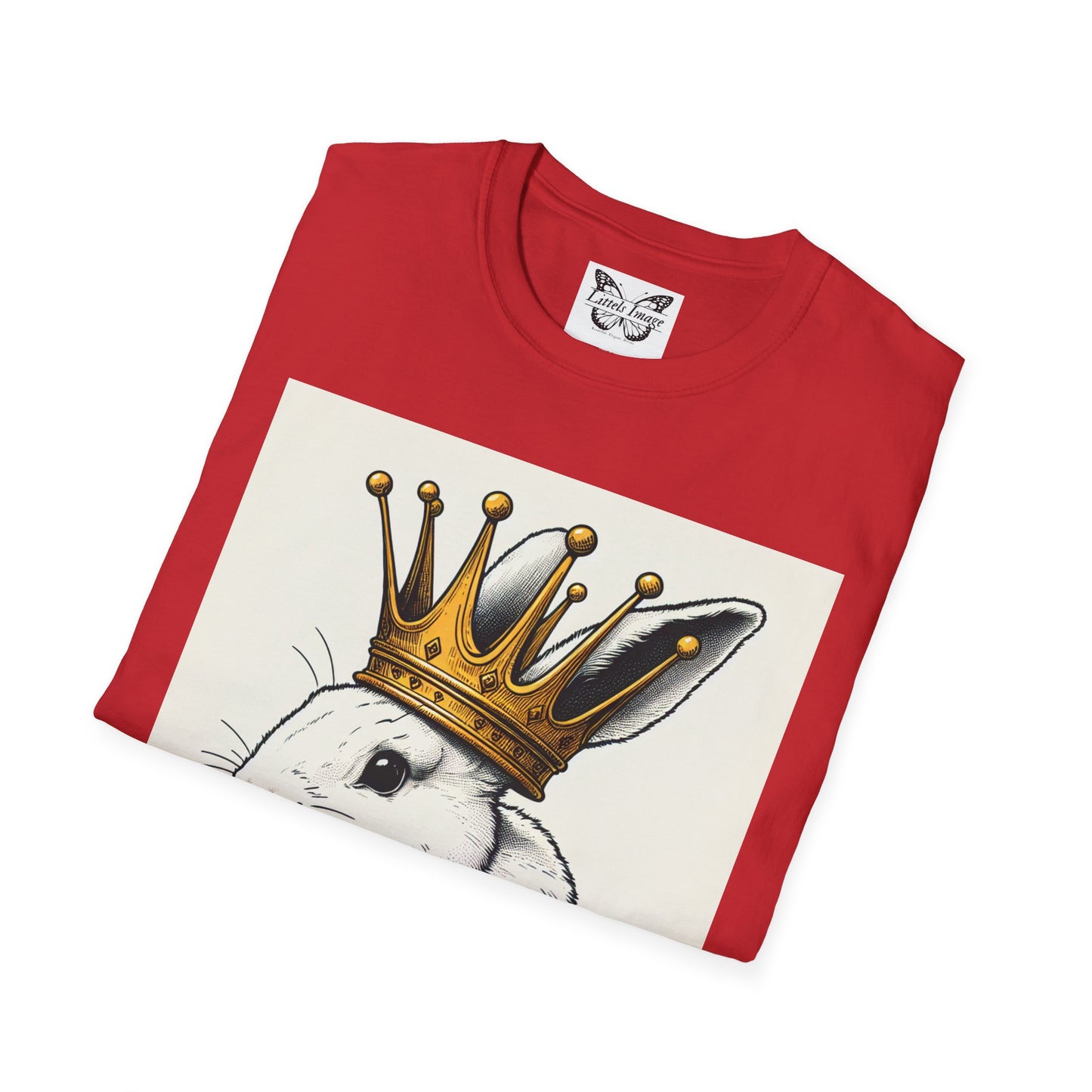 Royal Bunny T-Shirt, Cute Rabbit Tee, Funny Animal Shirt, Perfect for Spring, Easter Gift, Unisex Softstyle Top