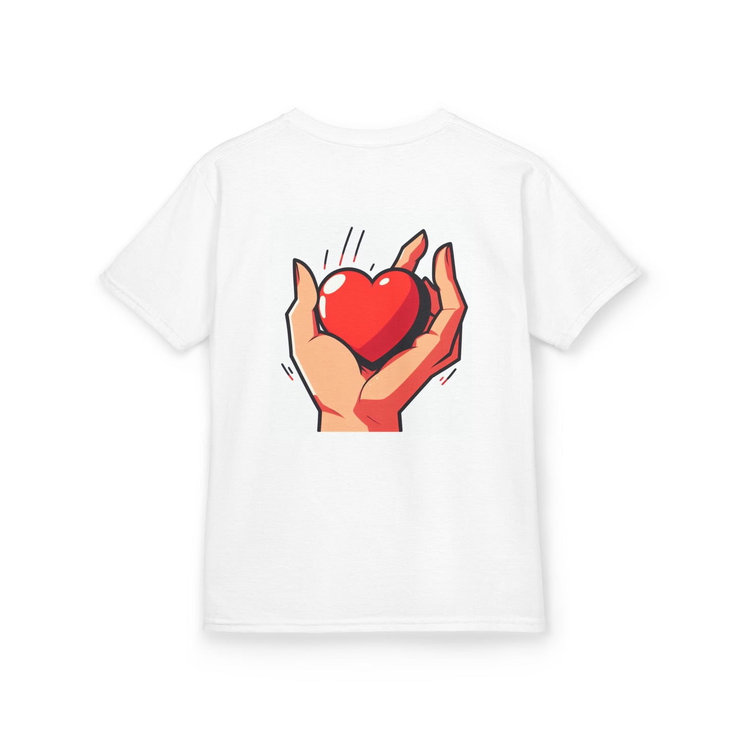 Heartfelt Kids Tee, Gift for Boys and Girls, Cute Cotton Shirt, Valentine's Day Gift, Playful Everyday Wear