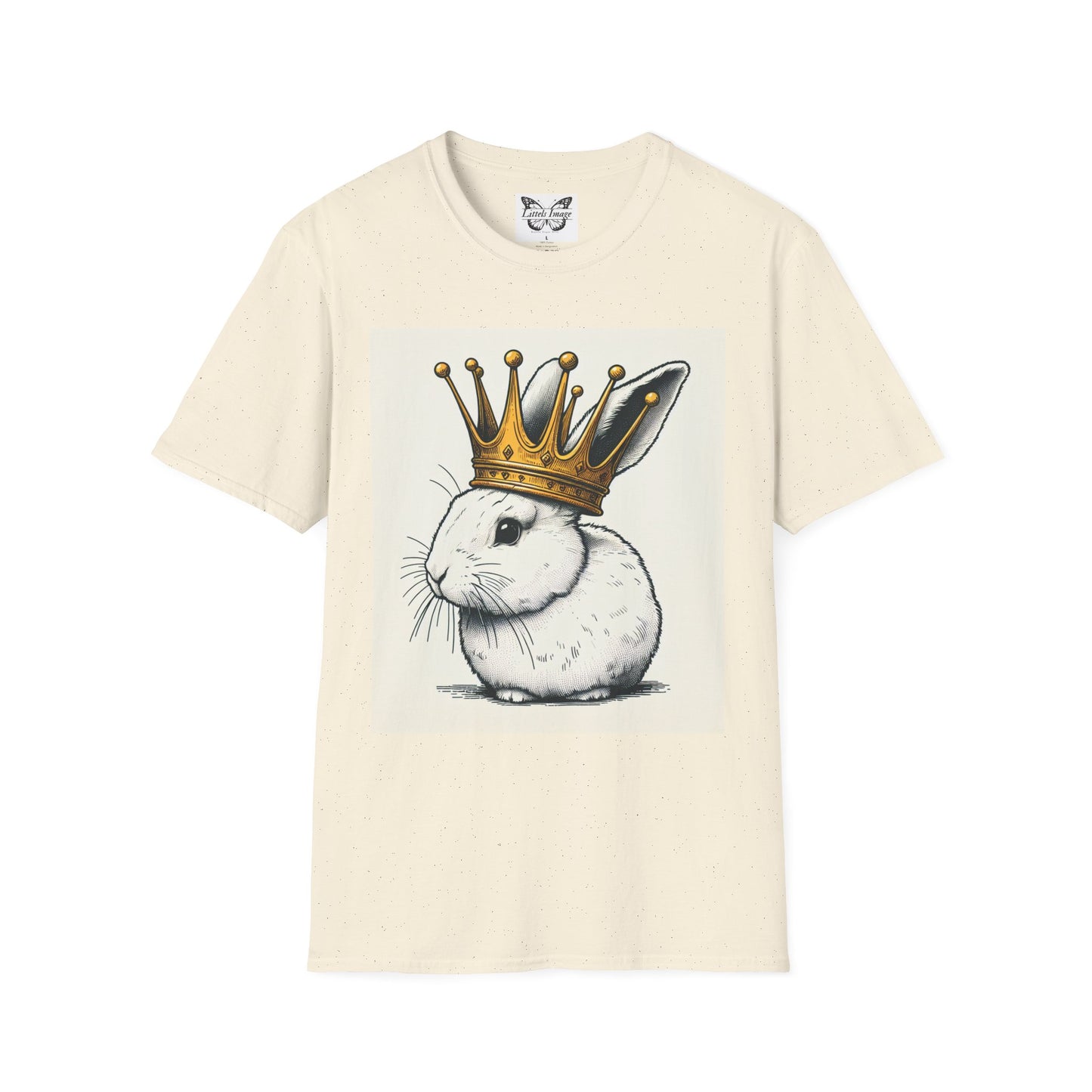 Royal Bunny T-Shirt, Cute Rabbit Tee, Funny Animal Shirt, Perfect for Spring, Easter Gift, Unisex Softstyle Top