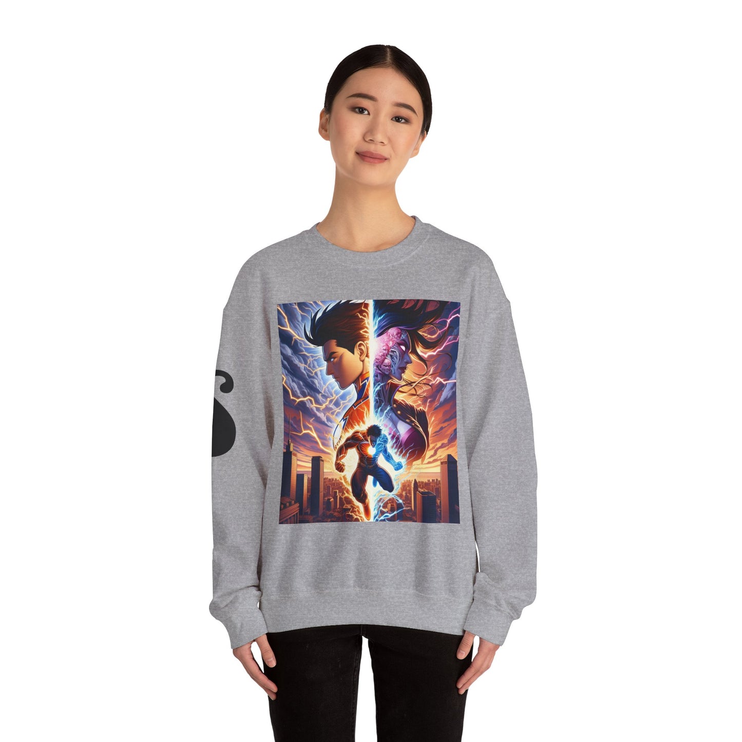 Epic Heroic Battle Unisex Sweatshirt | Cozy Crewneck for Nerds, Gifts for Fans, Stylish Casual Wear, Perfect for Conventions