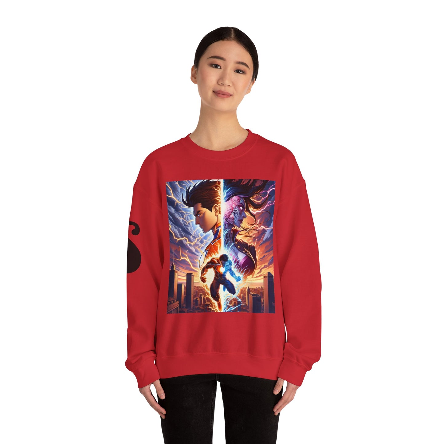 Epic Heroic Battle Unisex Sweatshirt | Cozy Crewneck for Nerds, Gifts for Fans, Stylish Casual Wear, Perfect for Conventions