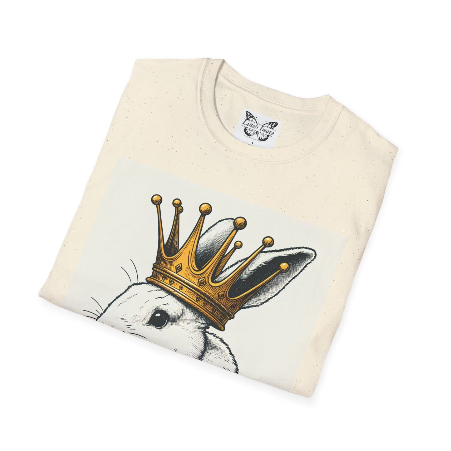Royal Bunny T-Shirt, Cute Rabbit Tee, Funny Animal Shirt, Perfect for Spring, Easter Gift, Unisex Softstyle Top