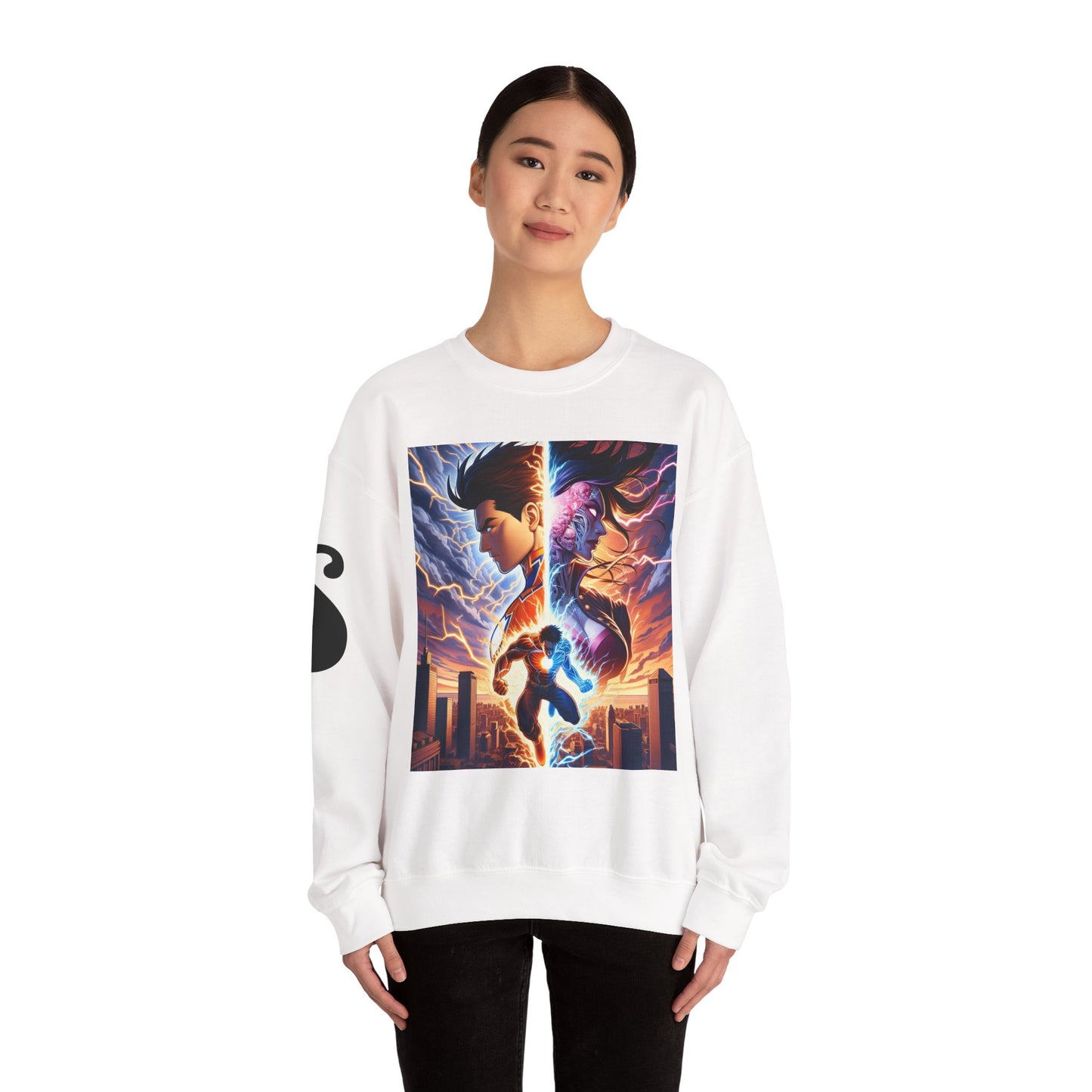 Epic Heroic Battle Unisex Sweatshirt | Cozy Crewneck for Nerds, Gifts for Fans, Stylish Casual Wear, Perfect for Conventions