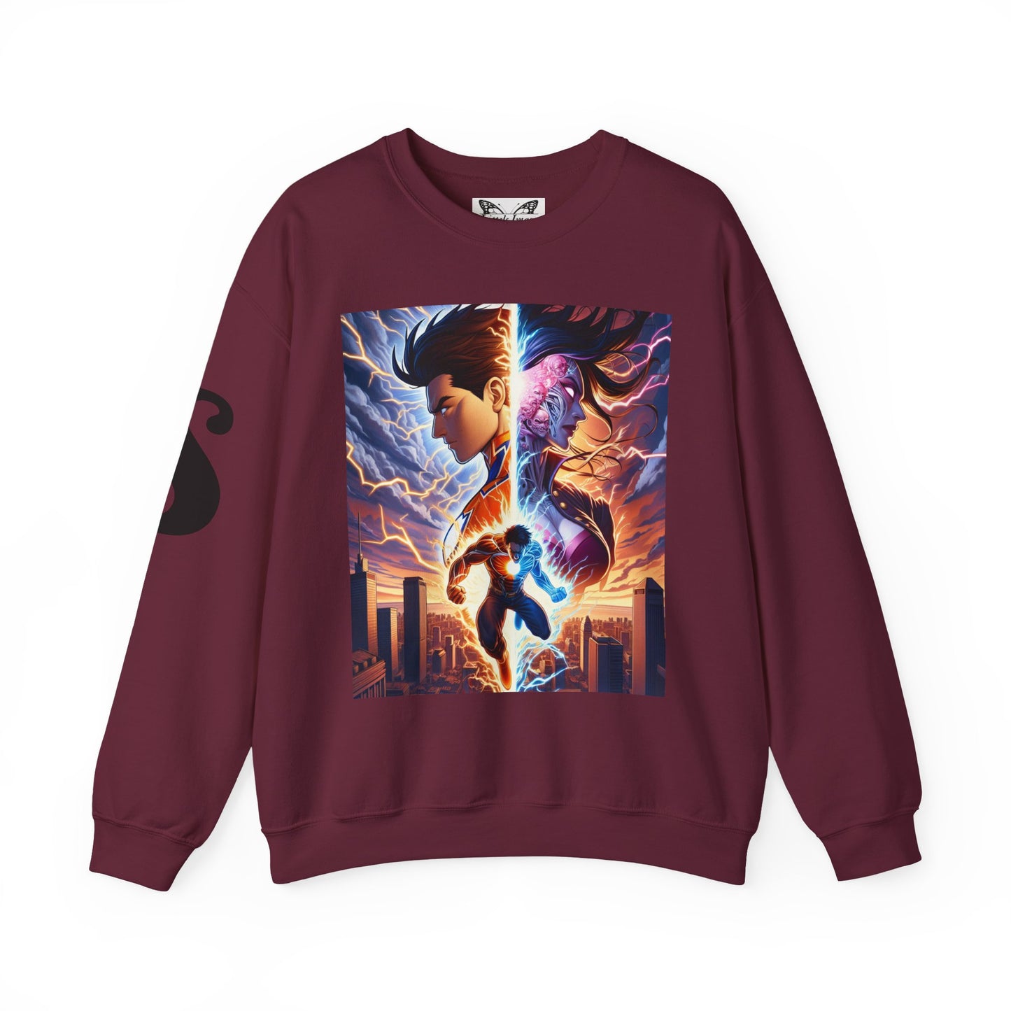 Epic Heroic Battle Unisex Sweatshirt | Cozy Crewneck for Nerds, Gifts for Fans, Stylish Casual Wear, Perfect for Conventions