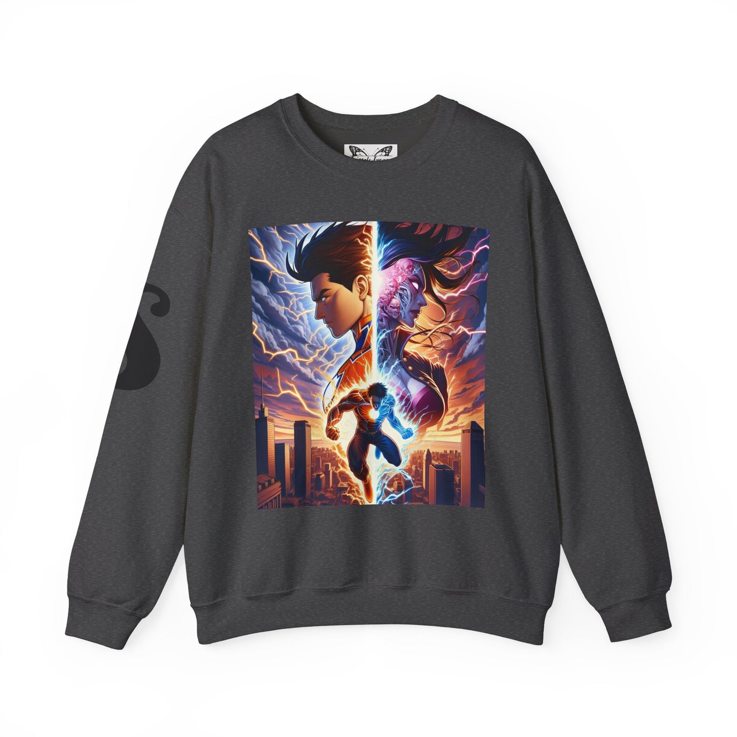 Epic Heroic Battle Unisex Sweatshirt | Cozy Crewneck for Nerds, Gifts for Fans, Stylish Casual Wear, Perfect for Conventions