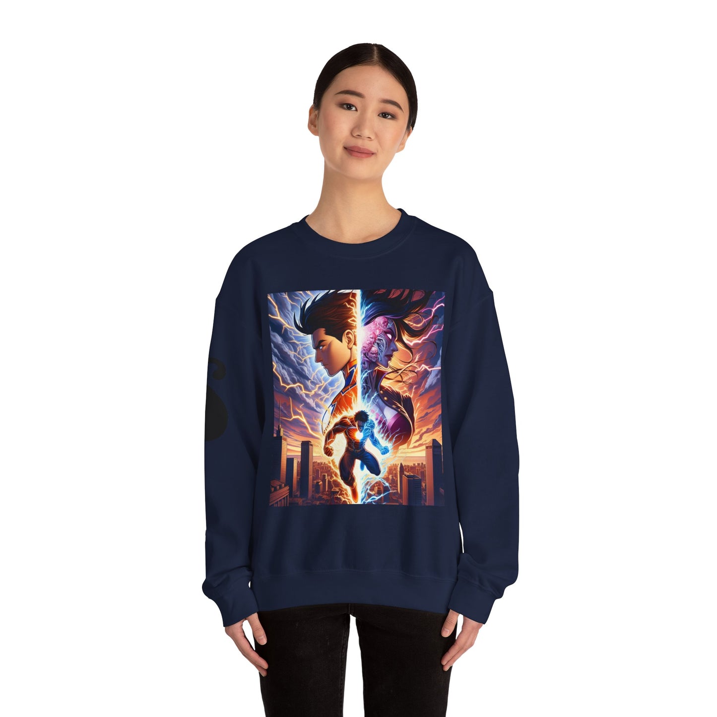 Epic Heroic Battle Unisex Sweatshirt | Cozy Crewneck for Nerds, Gifts for Fans, Stylish Casual Wear, Perfect for Conventions