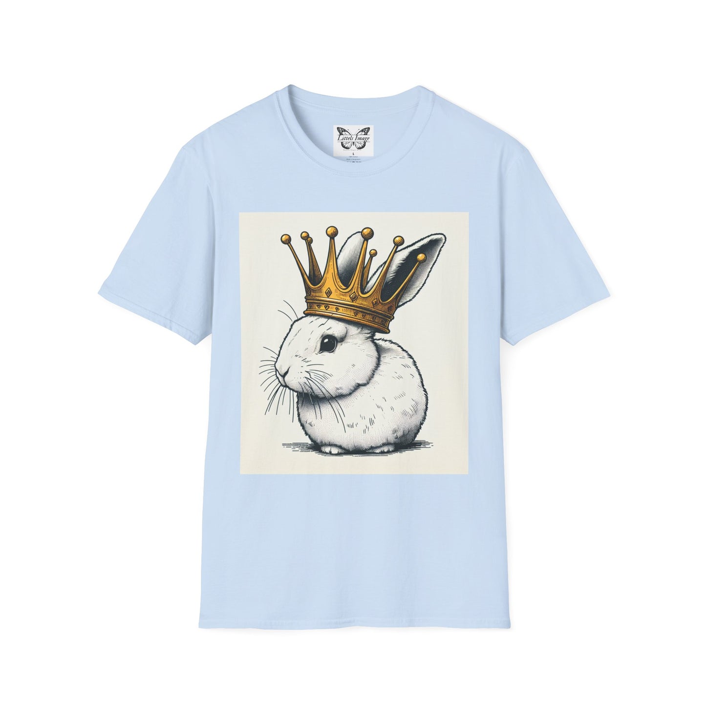 Royal Bunny T-Shirt, Cute Rabbit Tee, Funny Animal Shirt, Perfect for Spring, Easter Gift, Unisex Softstyle Top
