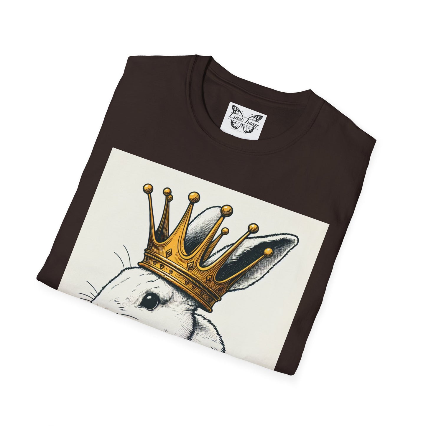 Royal Bunny T-Shirt, Cute Rabbit Tee, Funny Animal Shirt, Perfect for Spring, Easter Gift, Unisex Softstyle Top