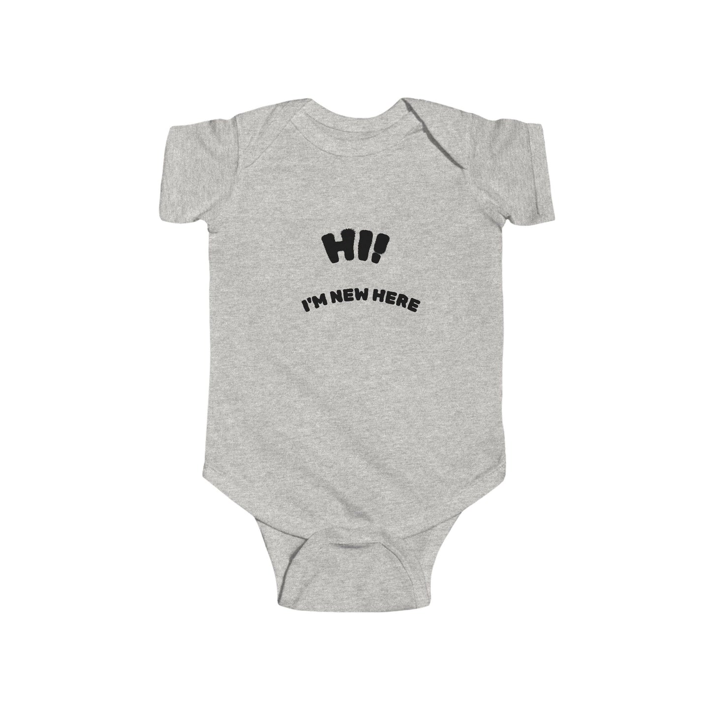Cute Baby Bodysuit - "Hi! I'm New Here" - Gift for New Parents, Baby Shower, Infant Outfit, First Day Home
