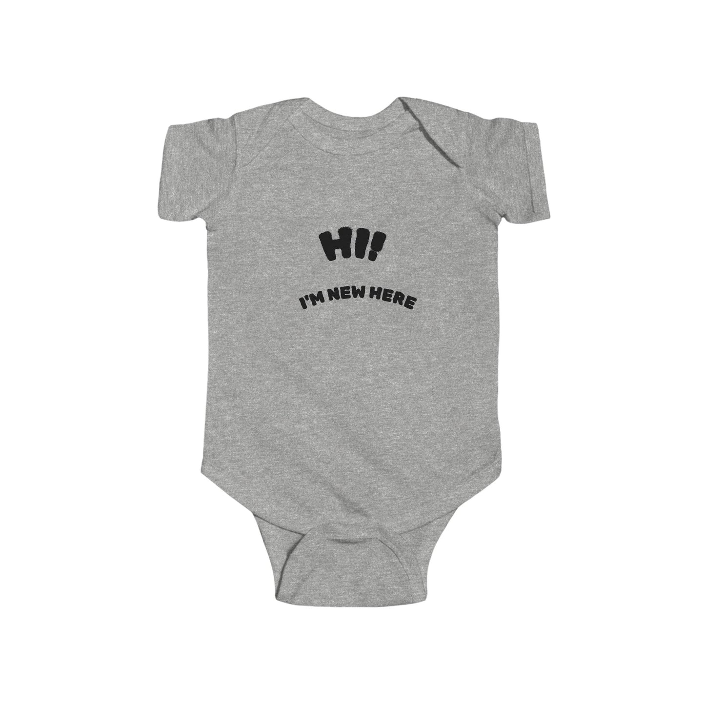 Cute Baby Bodysuit - "Hi! I'm New Here" - Gift for New Parents, Baby Shower, Infant Outfit, First Day Home