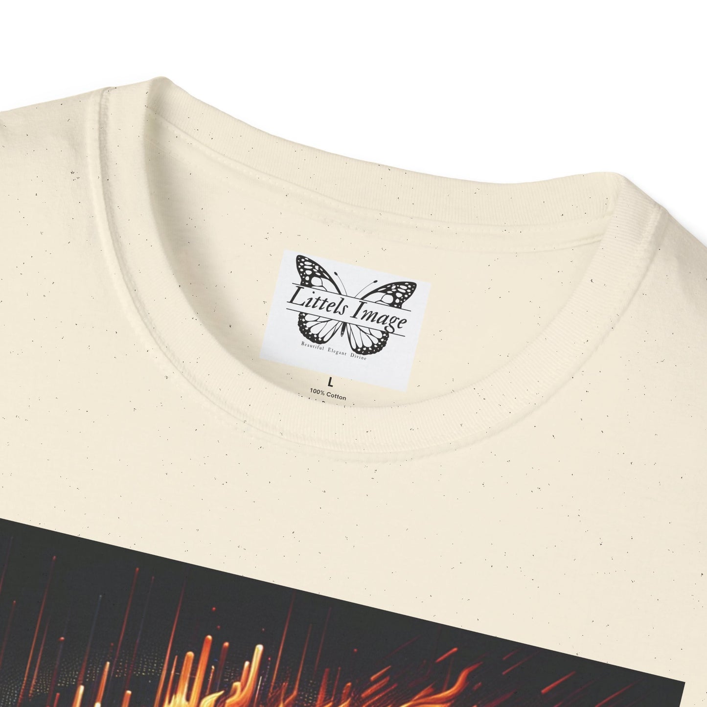 Fiery Lion Graphic Tee, Unisex Softstyle T-Shirt, Wildlife Shirt, Animal Lover Gift, Casual Wear, Graphic T-Shirt