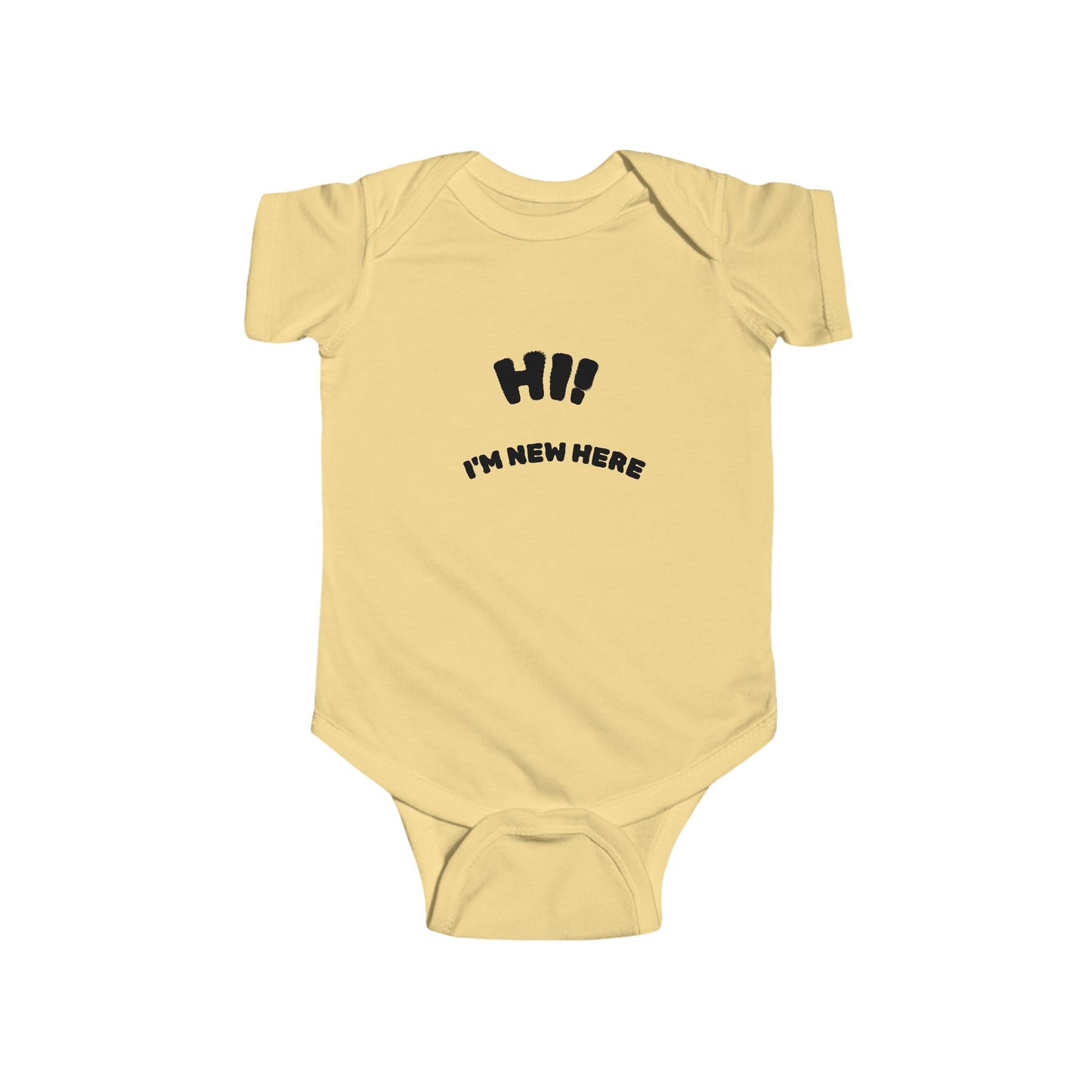 Cute Baby Bodysuit - "Hi! I'm New Here" - Gift for New Parents, Baby Shower, Infant Outfit, First Day Home