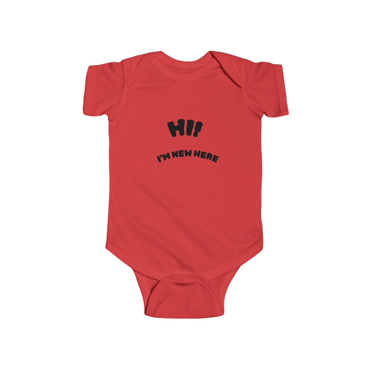 Cute Baby Bodysuit - "Hi! I'm New Here" - Gift for New Parents, Baby Shower, Infant Outfit, First Day Home
