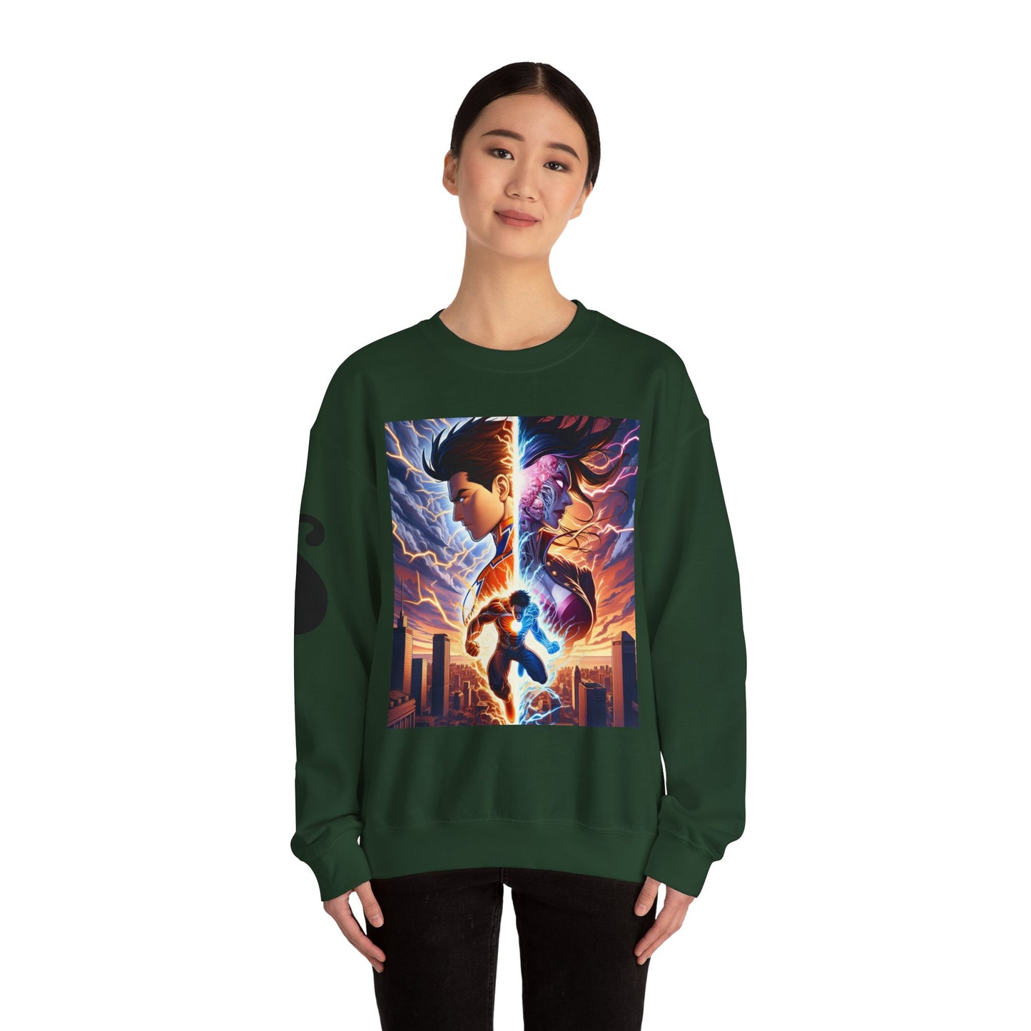 Epic Heroic Battle Unisex Sweatshirt | Cozy Crewneck for Nerds, Gifts for Fans, Stylish Casual Wear, Perfect for Conventions
