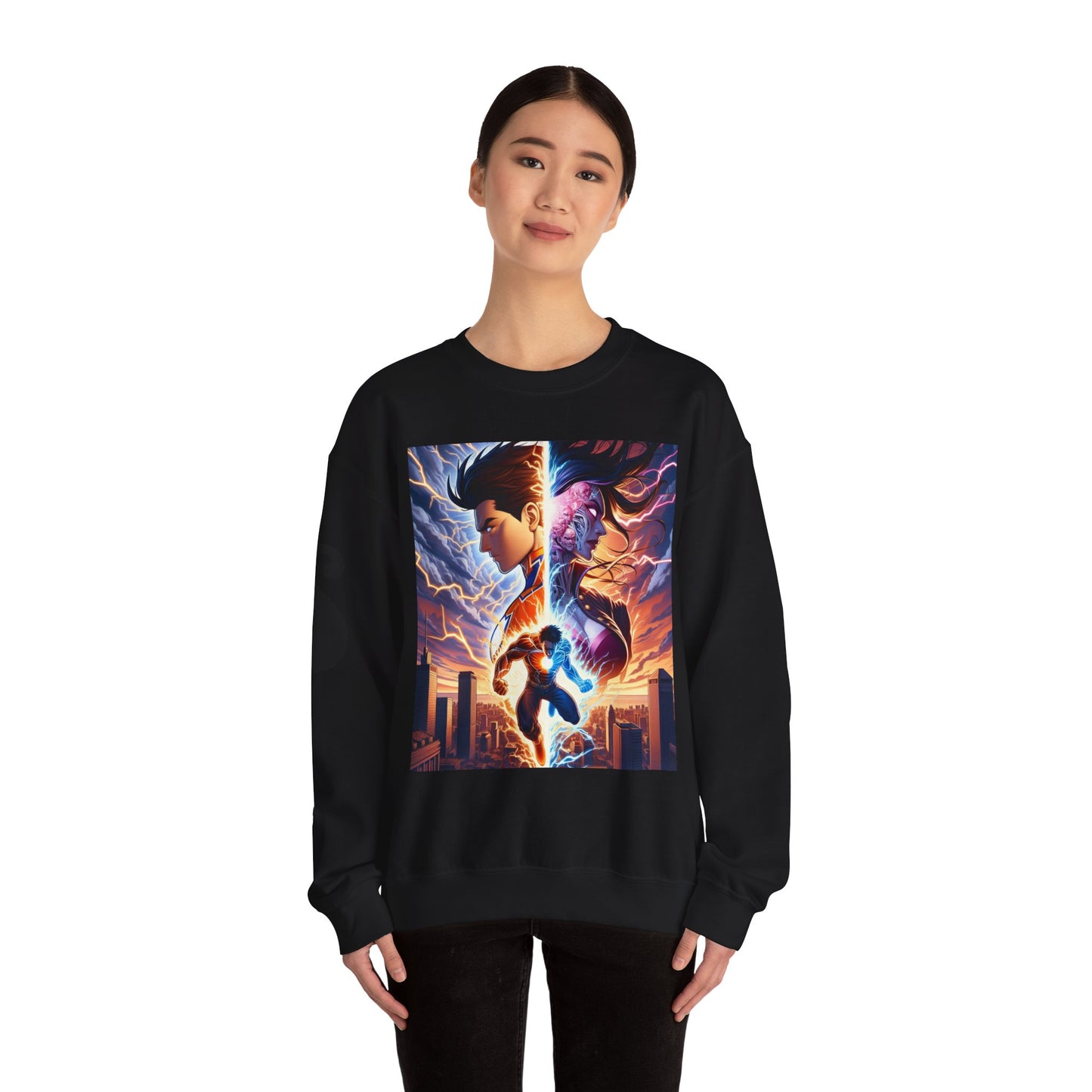 Epic Heroic Battle Unisex Sweatshirt | Cozy Crewneck for Nerds, Gifts for Fans, Stylish Casual Wear, Perfect for Conventions