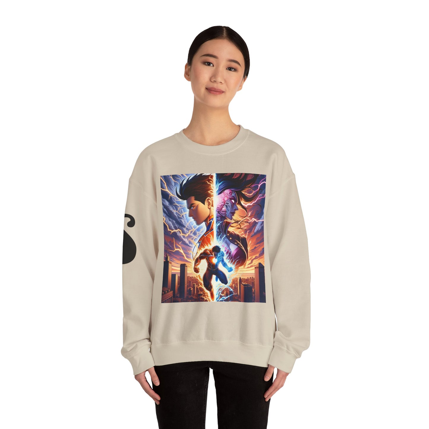 Epic Heroic Battle Unisex Sweatshirt | Cozy Crewneck for Nerds, Gifts for Fans, Stylish Casual Wear, Perfect for Conventions