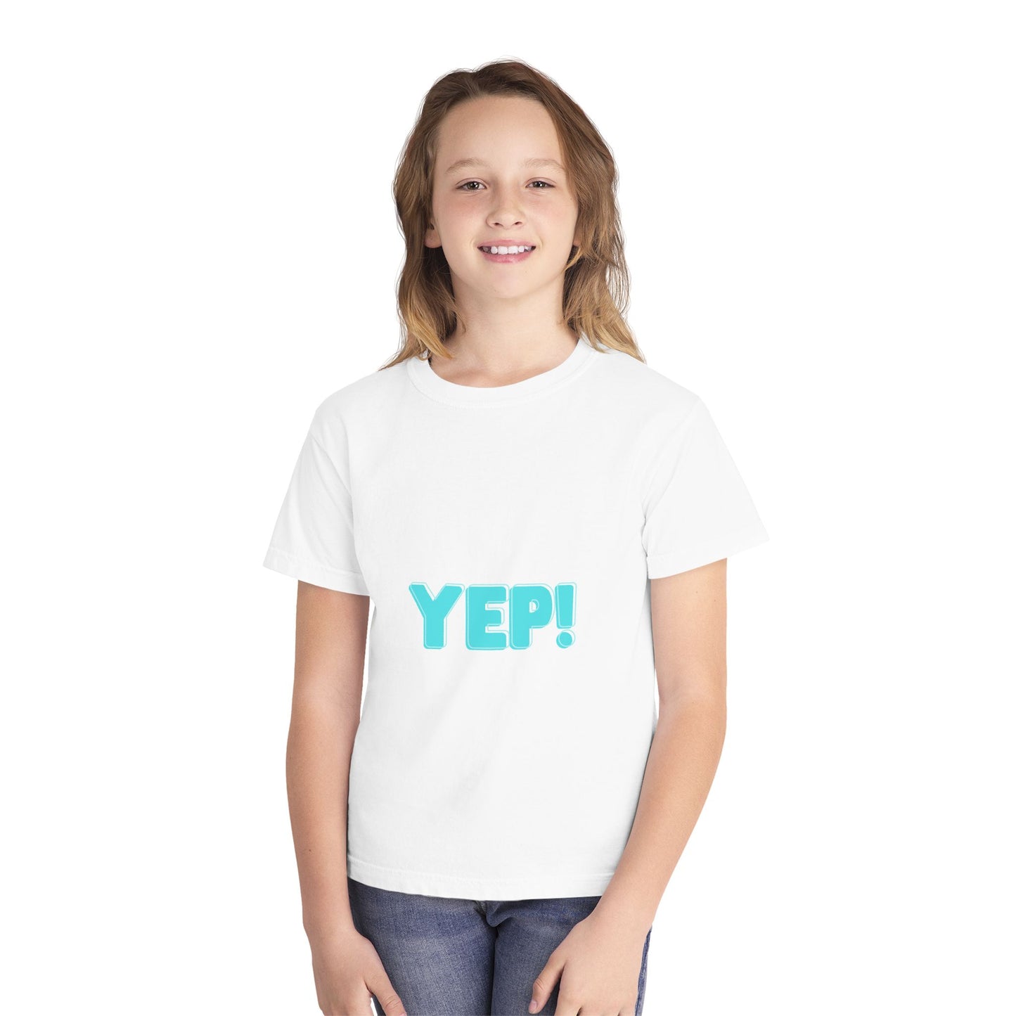 Youth Midweight Tee - Fun Affirmation Shirt for Kids, Great for Playdates, Birthdays, and Summer Fun, 'Yep!' & 'Everything Is Awesome'