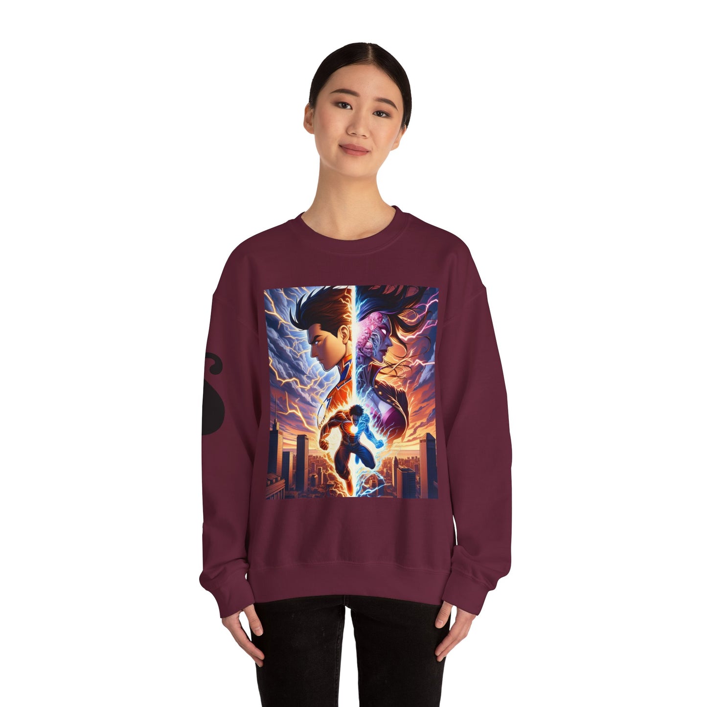 Epic Heroic Battle Unisex Sweatshirt | Cozy Crewneck for Nerds, Gifts for Fans, Stylish Casual Wear, Perfect for Conventions